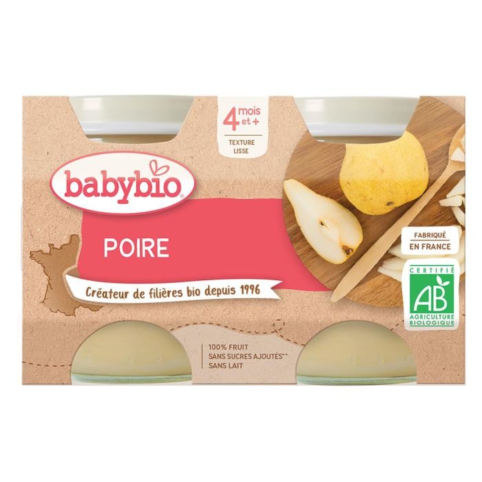 babybio-babybio-petit-pot-poire-de-provence-2130g-repas-bebe.jpg BABYBIO PETIT POT POIRE DE PROVENCE 2*130G – Image 1