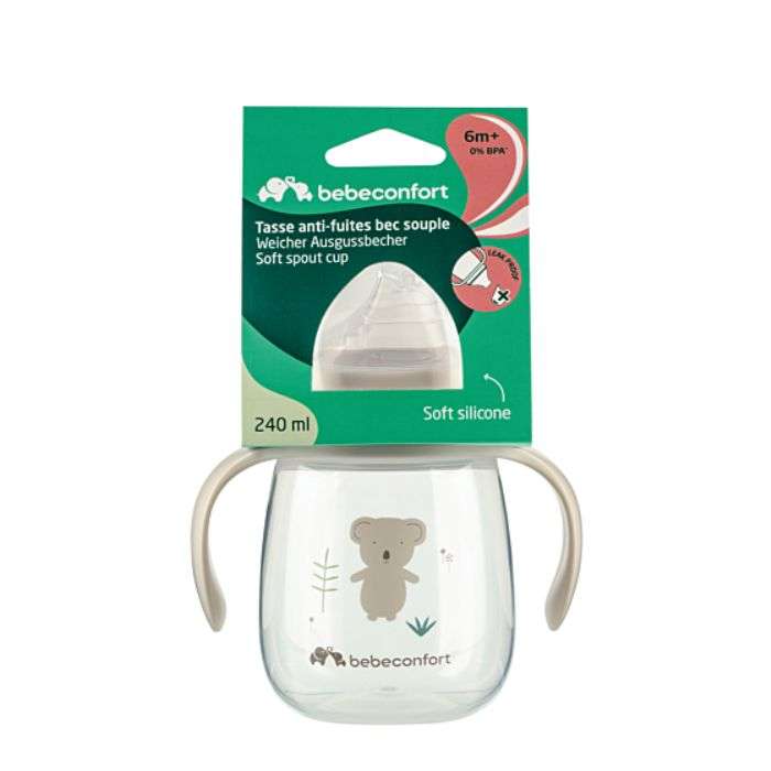 bebe-confort-tasse-anti-fuite-bec-souple-6-mois-240ml.jpg BEBE CONFORT TASSE ANTI FUITE BEC SOUPLE 6 MOIS+ 240ML – Image 1
