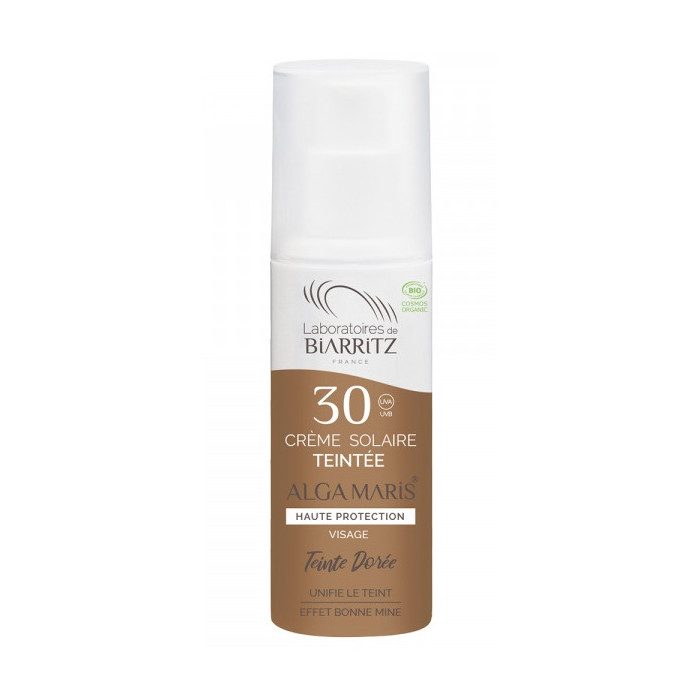 biarritz-algamaris-creme-solaire-visage-spf30-teintee-doree-certifiee-bio.jpg BIARRITZ ALGAMARIS CREME SOLAIRE VISAGE SPF30 TEINTEE DOREE CERTIFIEE BIO – Image 1