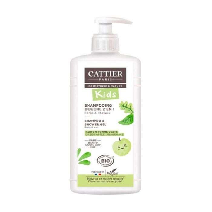 cattier-kids-shampooing-douche-2-en-1-parfum-pomme-verte-500-ml.jpg CATTIER KIDS SHAMPOOING DOUCHE 2 EN 1 PARFUM POMME VERTE 500 ML – Image 1