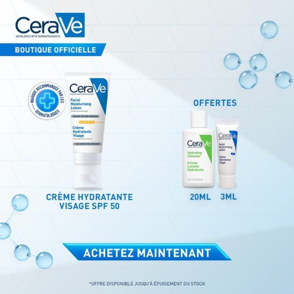 CERAVE CREME HYDRATANTE VISAGE SPF 50 52 ML