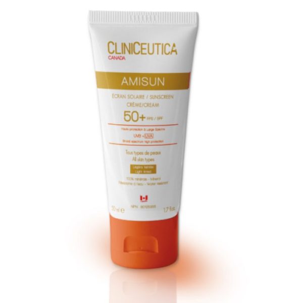 CLINICEUTICA AMISUN ECRAN SOLAIRE SPF 50 + CREME LEGERE TINTEE 50 ML
