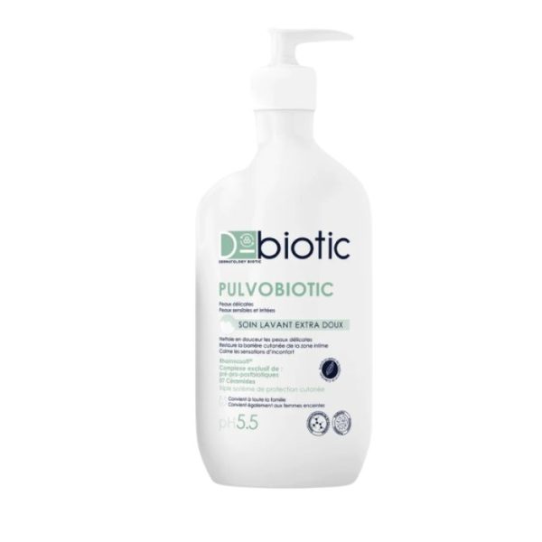 D BIOTIC OFFRE PULVOBIOTIC SOIN LAVANT EXTRA DOUX PH 5.5 PEAU SENSIBLE IRRITE 500ML