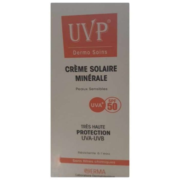DERMO SOIN UVP CREME SOLAIRE MINERALE SPF 50+ 50ML TRES HAUTE PROTECTION