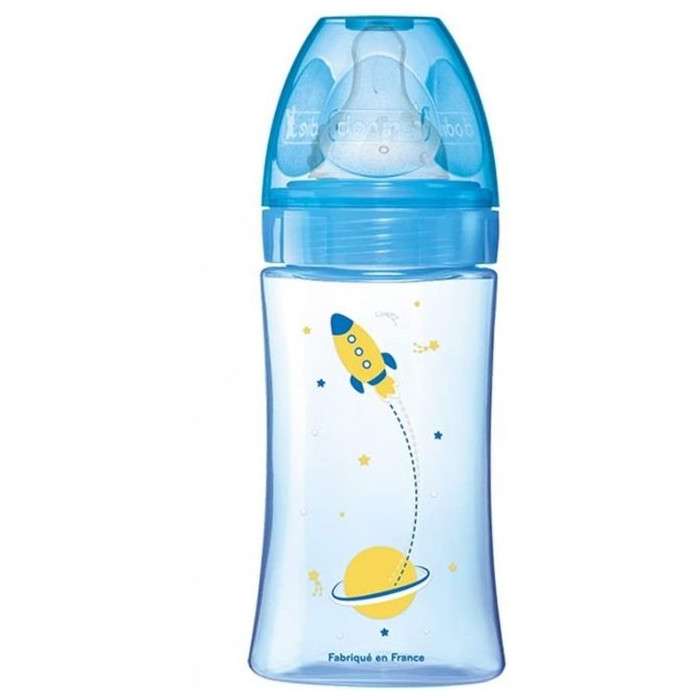 dodie-biberon-anti-colique-tetine-ronde-3-vitesses-270ml-bleu-0-6-m.jpg DODIE BIBERON ANTI COLIQUE TETINE RONDE 3 VITESSES + 270ML BLEU 0-6 M – Image 1
