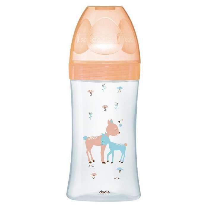 dodie-biberon-sensation-verre-270ml-beige-biche-0-6-m-tetine-plate-d2.jpg DODIE BIBERON SENSATION+ VERRE 270ML BEIGE BICHE 0-6 M TETINE PLATE D2 – Image 1