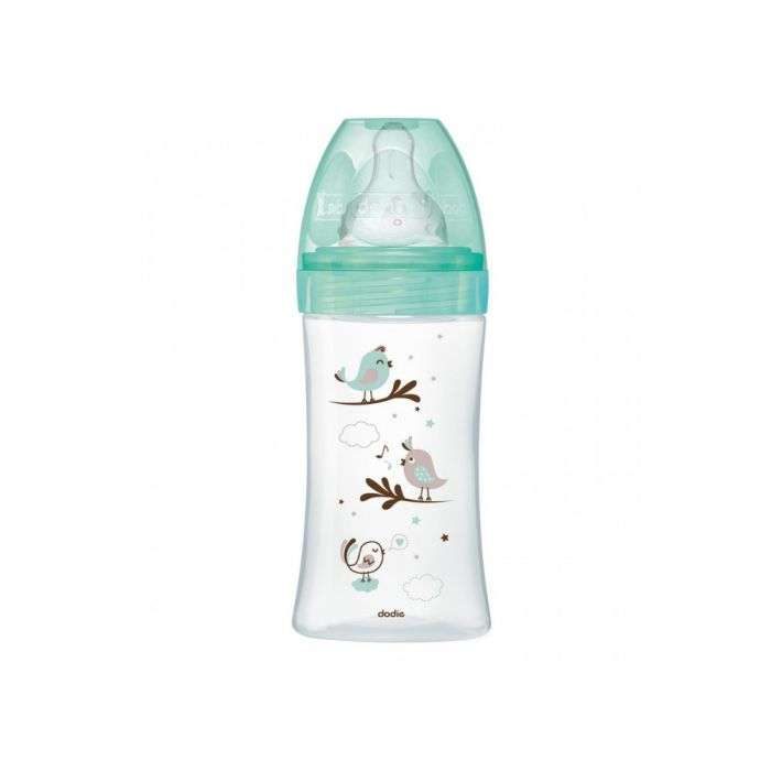 dodie-dodie-biberon-verre-anti-colique-tetine-plate-verre-270ml-vert-oiseaux-0-6-m-biberons-et-goupillons.jpg DODIE BIBERON VERRE ANTI COLIQUE TETINE PLATE VERRE 270ML VERT OISEAUX 0-6 M – Image 1