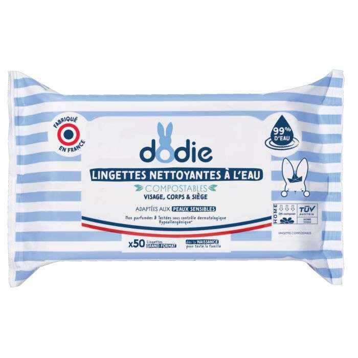 dodie-dodie-lingettes-nettoyantes-a-leau-50-pieces-lingettes-nettoyantes.jpg DODIE LINGETTES NETTOYANTES A L'EAU 50 PIECES – Image 1