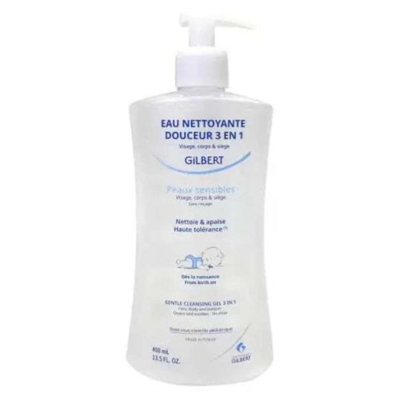 GILBERT EAU NETTOYANTE DOUCEUR 3 EN 1 BEBE 400ml