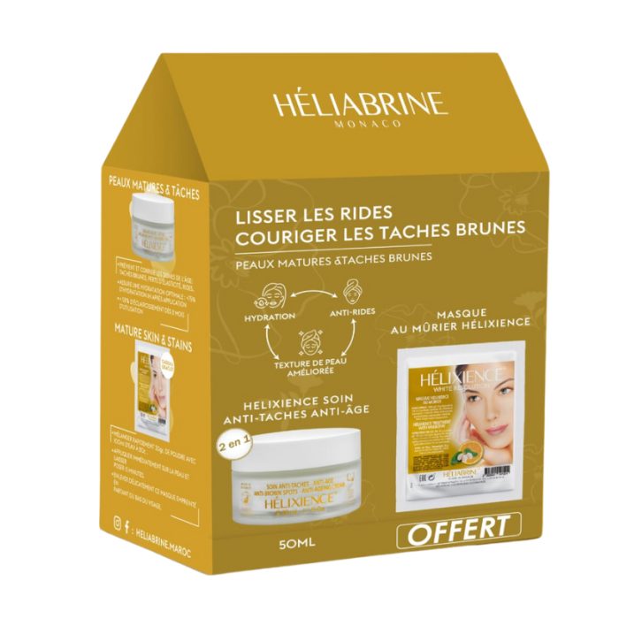 heliabrine-helixience-soin-anti-taches-anti-age-50-ml-et-masque-au-murier-helixience.jpg HELIABRINE HELIXIENCE SOIN ANTI TACHES ANTI AGE 50 ML ET MASQUE AU MURIER HELIXIENCE – Image 1
