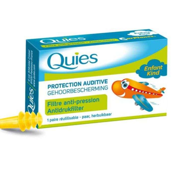 quies-quies-protection-auditive-filtre-anti-pression-avion-enfant-nez-et-oreille.jpg QUIES PROTECTION AUDITIVE Filtre Anti-Pression Avion Enfant – Image 1