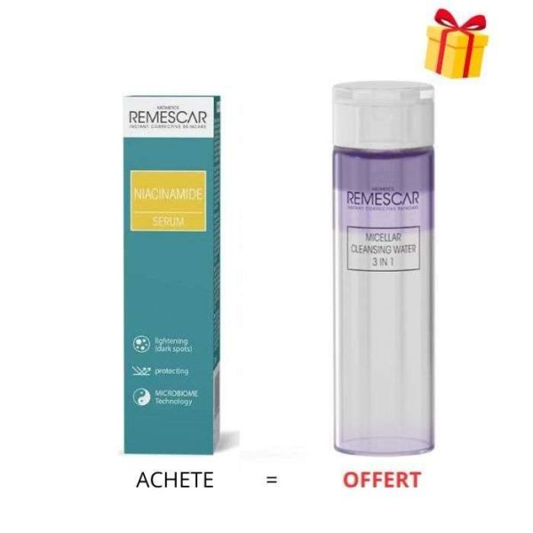 REMESCAR OFFRE NIACINAMID SERUM 30 ML + EAU MICELLAIRE 200 ML OFFERT