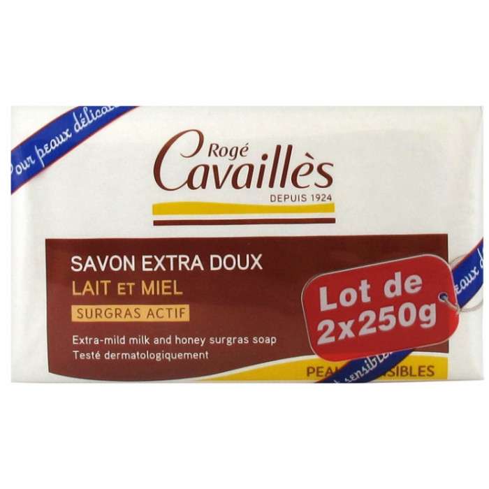 roge-cavailles-savon-extra-doux-lait-et-miel-lot-de-2-x-250-g.jpg ROGE CAVAILLES SAVON EXTRA DOUX LAIT ET MIEL LOT DE 2 x 250 G – Image 1