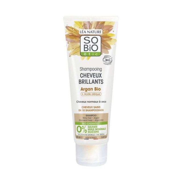 SO BIO SHAMPOING CHEVEUX BRILLANTS ARGAN BIO 250 ML