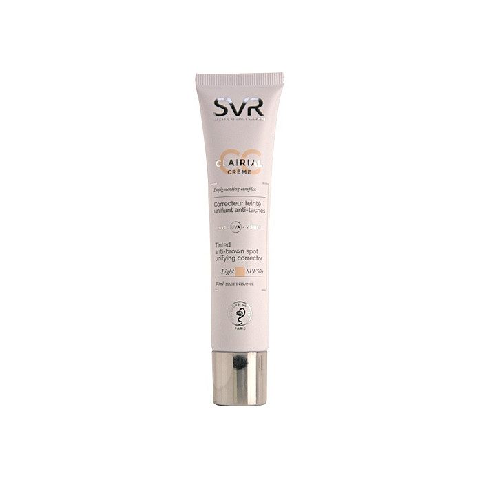 svr-svr-clairial-cc-creme-correcteur-unifiant-anti-taches-light-spf50-40-ml-cremes-depigmentantes.jpg SVR CLAIRIAL CC CRÈME CORRECTEUR UNIFIANT ANTI-TACHES LIGHT SPF50+ 40 ML – Image 1