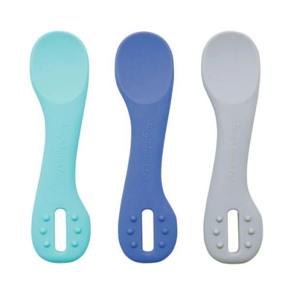 TINY TWINKLE LOT DE 3 CUILLERES POUR BEBE EN SILICONE