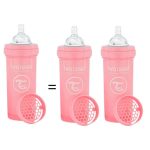 TWISTSHAKE OFFRE 1 BABY BOTTLE ANTI COLIC ALL IN ONE 260 ML 2M+ ROSE ACHETE 2 OFFERTS – Image 3