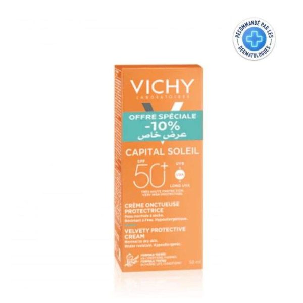 VICHY CAPITAL SOLEIL CREME ONCTUEUSE PEAU NORMALE A SECHE SPF 50+ -50 ML