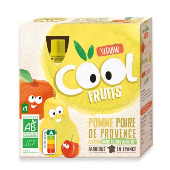vitabio-vitabio-cool-fruits-pomme-poire-acerola-boite-de-4-repas.jpg VITABIO COOL FRUITS POMME POIRE ACEROLA Boite de 4 – Image 1