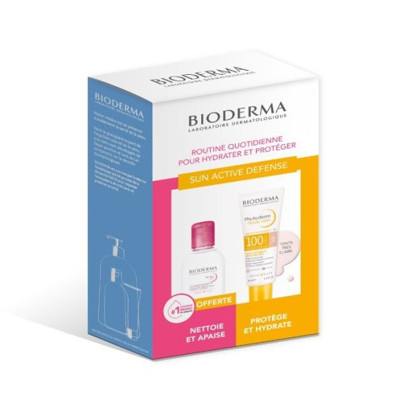BIODERMA OFFRE PHOTODERM FLUIDE MAX SPF100 TRES CLAIRE 40 ML + SENSIBIO H2O 100ML OFFERT