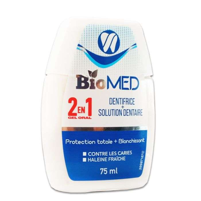 biomed-biomed-dentifrice-solution-dentaire-75-ml-dentifrices-blanchisseur.jpg BIOMED DENTIFRICE + SOLUTION DENTAIRE 75 ML – Image 1