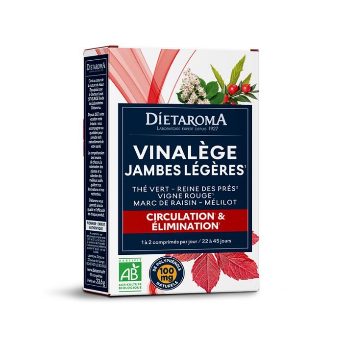dietaroma-dietaroma-vinalege-jambes-legeres-45-comprimes-complements-alimentaires-anti-age.jpg DIETAROMA VINALEGE JAMBES LEGERES 45 COMPRIMES – Image 1