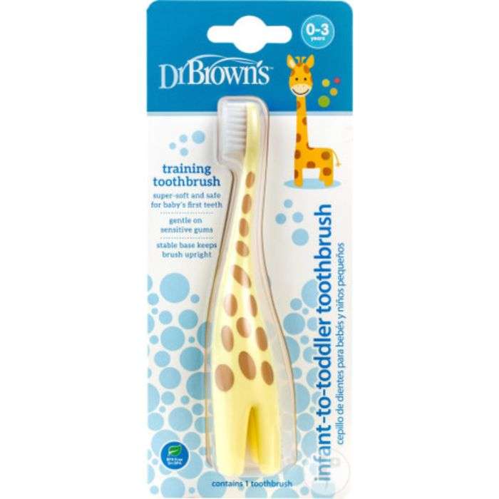 dr-browns-dr-browns-brosse-a-dents-bebe-0-3-ans-oreille-girafe-brosses-a-dents-enfants.jpg DR BROWNS BROSSE A DENTS BEBE 0-3 ANS OREILLE GIRAFE – Image 1