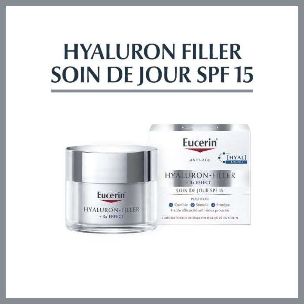 EUCERIN OFFRE HYALURON FILLER 3* EFFECT SOIN DE JOUR SPF 15 PEAU SECHE 50ML