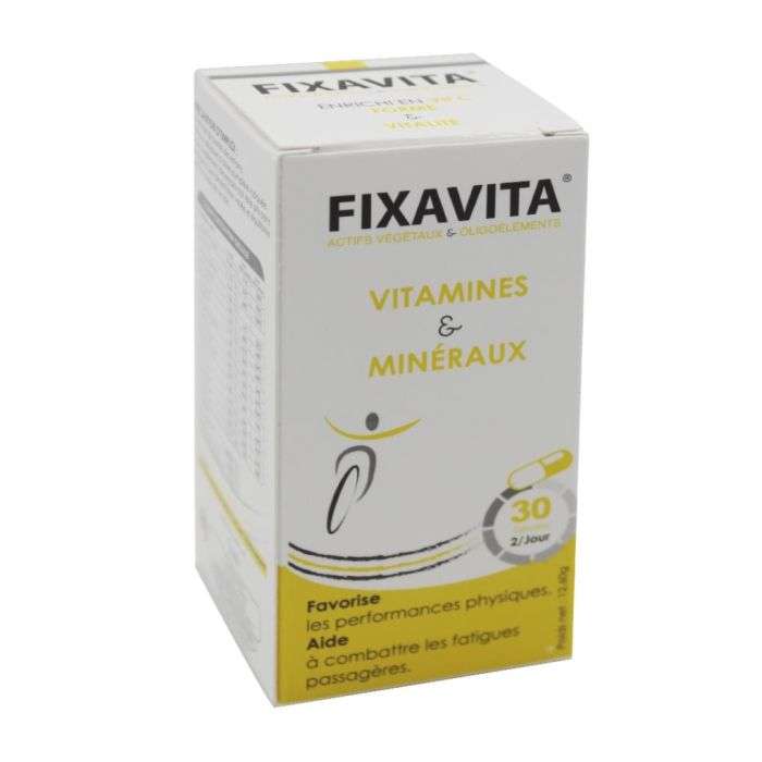 fixa-fixavita-vitamines-et-mineraux-30-gelules-vitamines-et-formes.jpg FIXAVITA VITAMINES ET MINERAUX 30 GELULES – Image 1