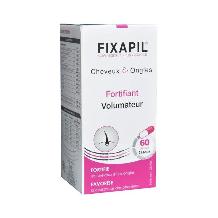 fixapil-cheveux-et-ongles-fortifiant-volumateur-60-gelules.jpg FIXAPIL CHEVEUX ET ONGLES FORTIFIANT VOLUMATEUR 60 GELULES – Image 1