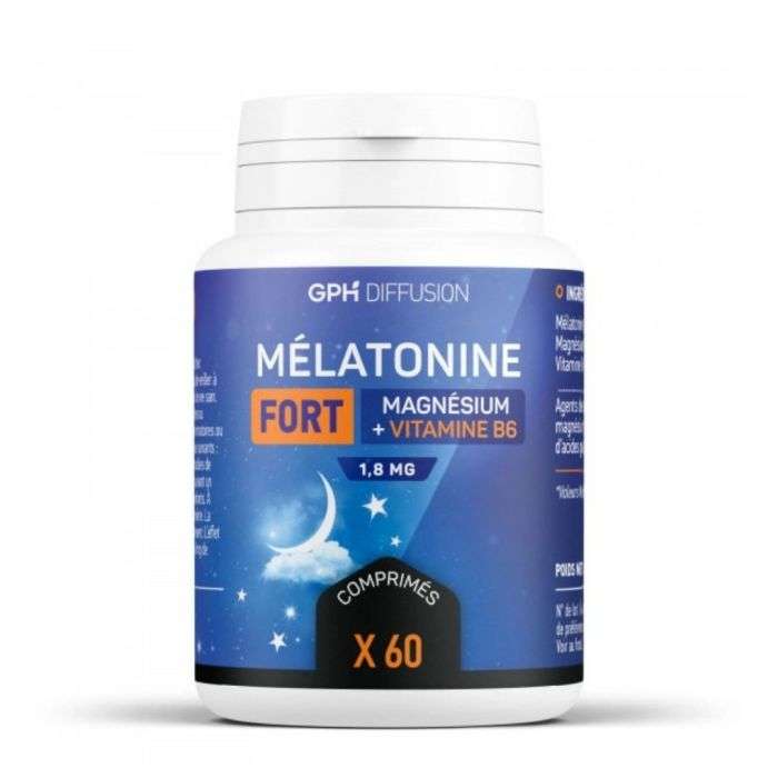 gph-diffusion-gph-melatonine-fort-magnesium-vitamine-b6-60-comprimes-sommeil-et-detente.jpg GPH MELATONINE FORT MAGNESIUM + VITAMINE B6 60 COMPRIMES – Image 1