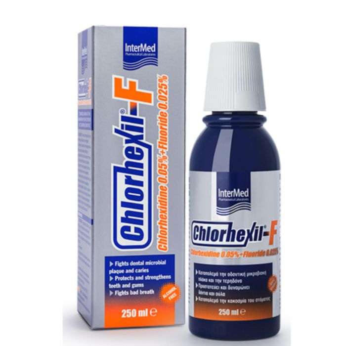 intermed-chlorhexil-f-bain-de-bouche-250-ml.jpg INTERMED CHLORHEXIL F BAIN DE BOUCHE 250 ML – Image 1