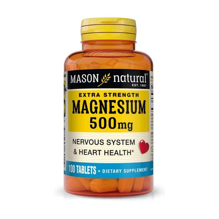 mason-natural-extra-strength-magnesium-500-mg-100-tablets.jpg MASON NATURAL EXTRA STRENGTH MAGNESIUM 500 MG 100 TABLETS – Image 1