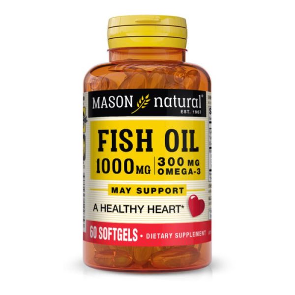 MASON NATURAL HUILE DE POISSON 1000 MG OMEGA 3 300 MG 60 GELULES