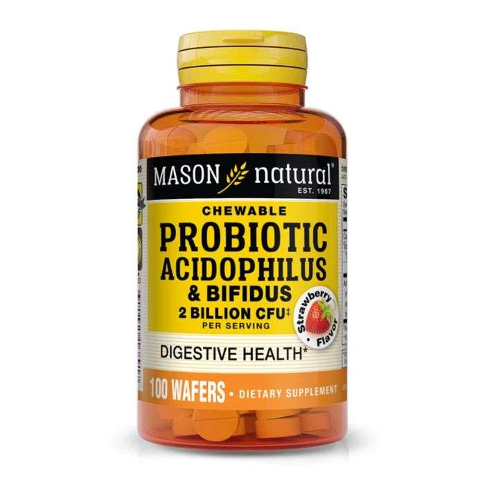 mason-natural-mason-natural-probiotic-acidophilus-gout-fraise-100-gaufrettes-transit-digestion-et-elimination.jpg MASON NATURAL PROBIOTIC ACIDOPHILUS GOUT FRAISE 100 GAUFRETTES – Image 1