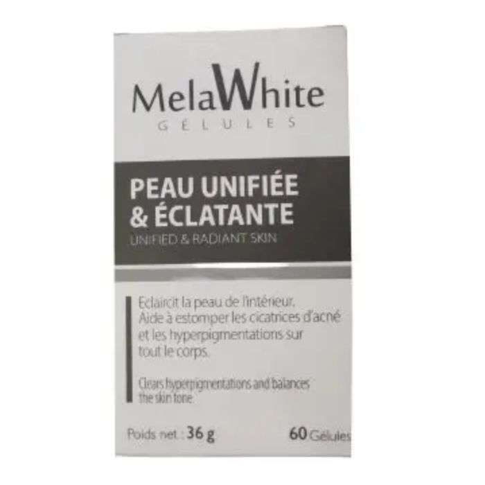 melawhite-melawhite-peau-unifiee-et-eclatante-60-gelules-complements-cheveux-et-ongles.jpg MELAWHITE PEAU UNIFIEE ET ECLATANTE 60 GELULES – Image 1