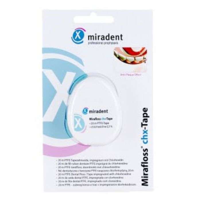 miradent-miradent-mirafloss-chx-fils-dentaire-20-m-brossettes-interdentaires-et-accessoires.jpg MIRADENT MIRAFLOSS CHX FILS DENTAIRE 20 M – Image 1