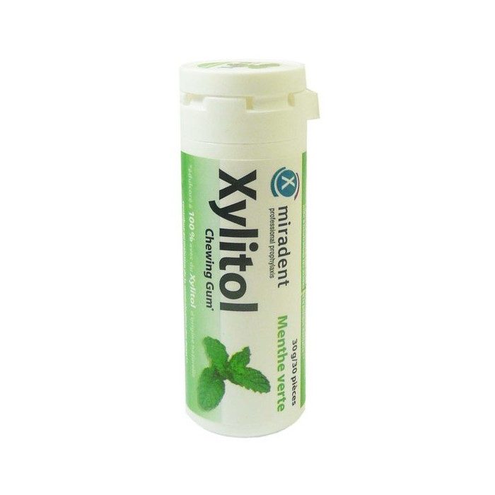 miradent-miradent-xylitol-chewing-gum-menthe-verte-30-pieces-complements-alimentaires.jpg MIRADENT XYLITOL CHEWING GUM MENTHE VERTE 30 PIECES – Image 1