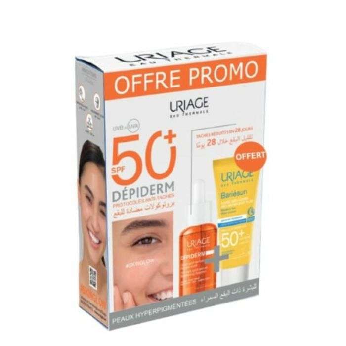 uriage-offre-depiderm-serum-anti-taches-booster-eclat-30-ml-bariesun-spf-50-fluide-anti-tache-40ml-offert.jpg URIAGE OFFRE DEPIDERM SERUM ANTI TACHES BOOSTER ECLAT 30 ML+ BARIESUN SPF 50+ FLUIDE ANTI TACHE 40ML OFFERT – Image 1