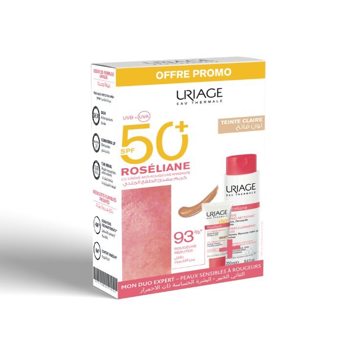 uriage-offre-roseliane-cc-creme-spf-50-teinte-claire-50-ml-dermo-nettoyant-250-ml-offert.jpg URIAGE OFFRE ROSELIANE CC CREME SPF 50 + TEINTE CLAIRE 50 ML + DERMO NETTOYANT 250 ML OFFERT – Image 1